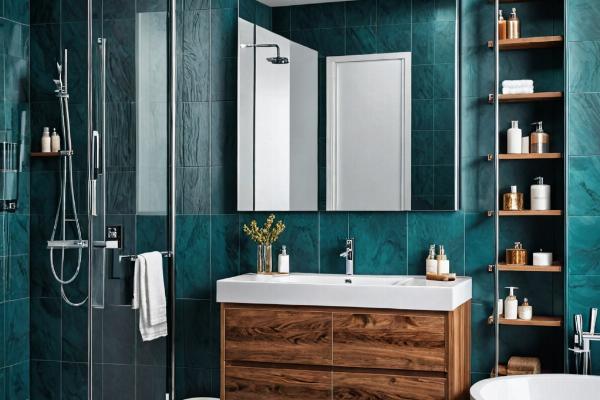 Modern bathroom showcase