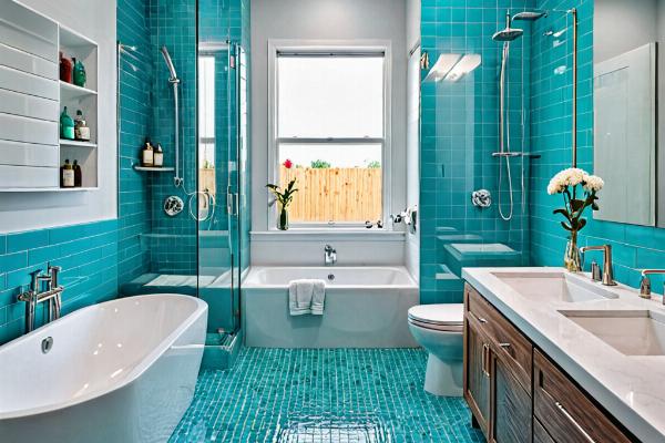 Complete bathroom remodel example
