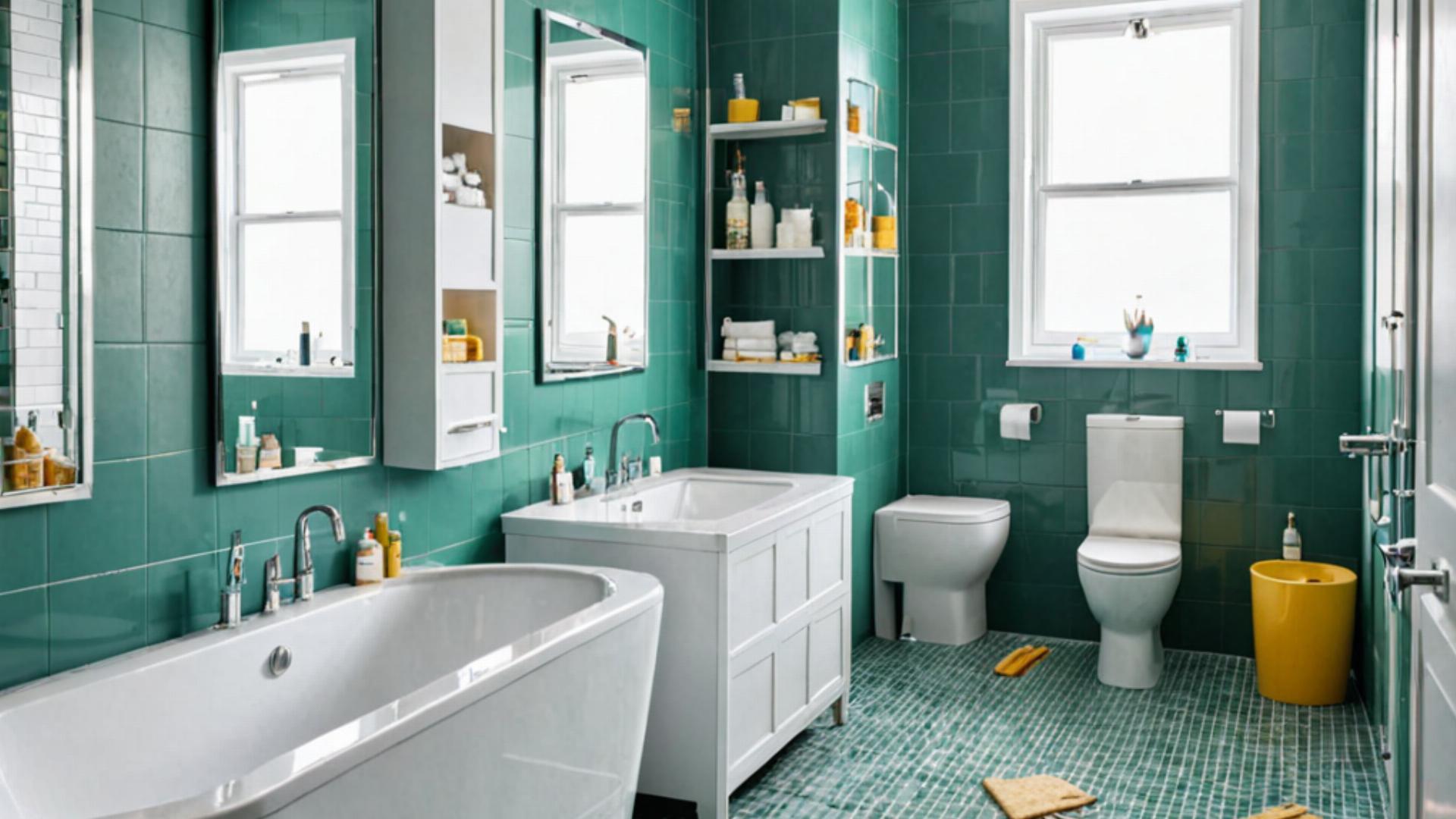 Bathroom renovation process in action