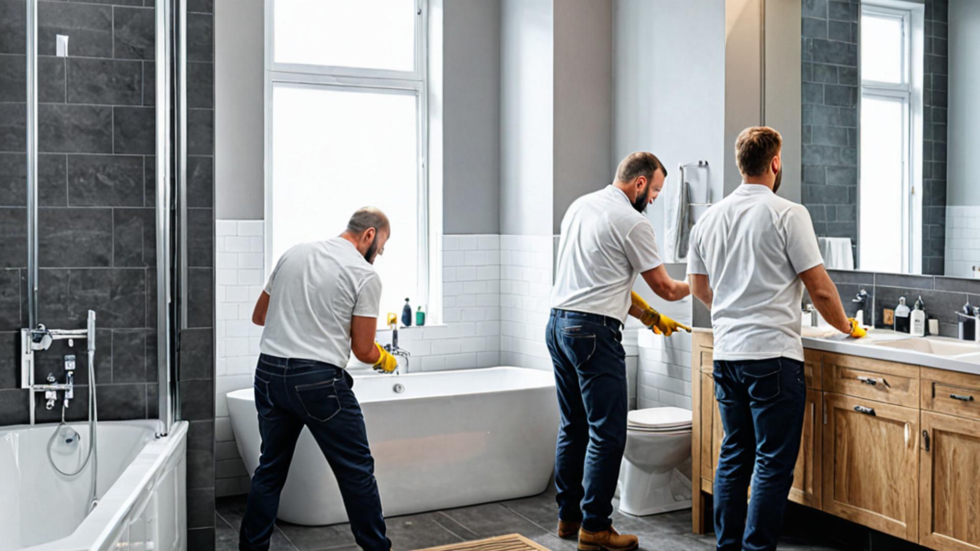 Professional bathroom renovation team