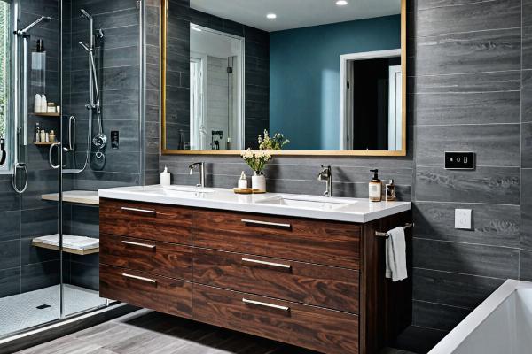 Modern master bathroom renovation